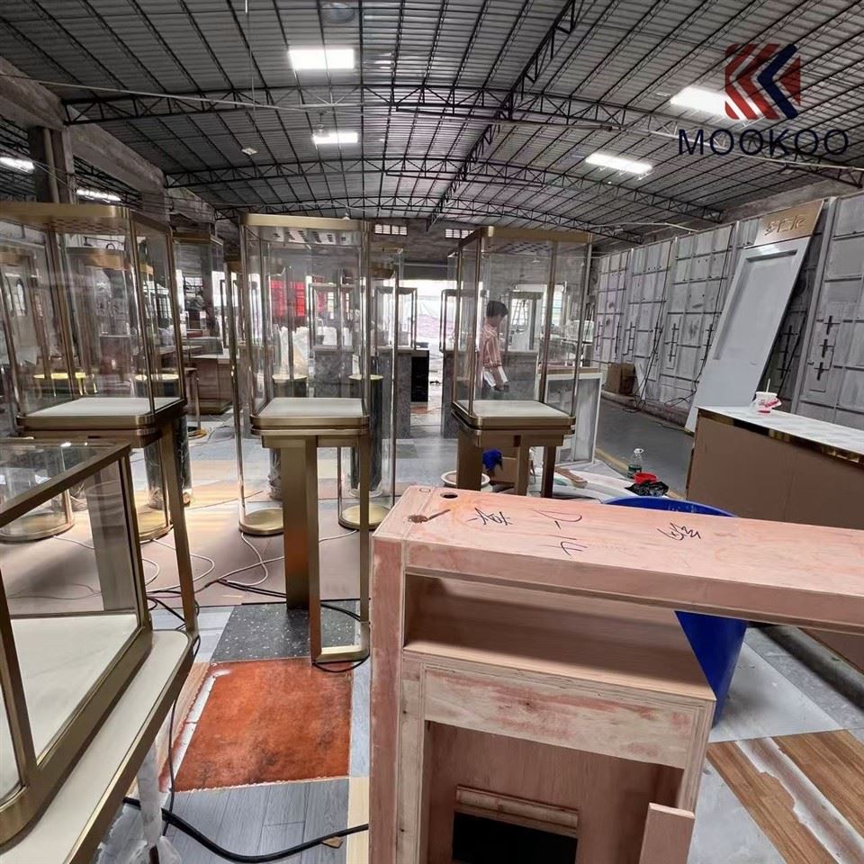 Customized-High-Stand-Rectangular-Jewelry-Display-Cabinet suppliers