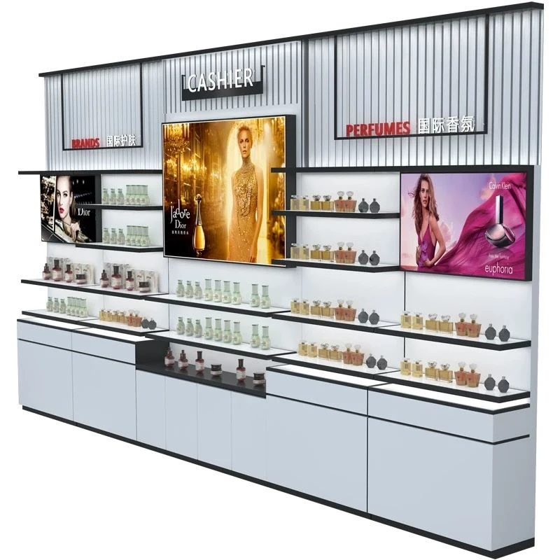 Perfume Glass Display Showcasefor Duty Free Shop