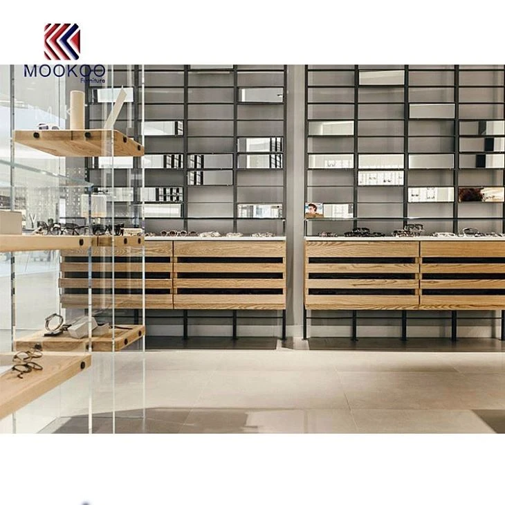Optical Eyewear Furniture Display Wall Shelf Showcase Design