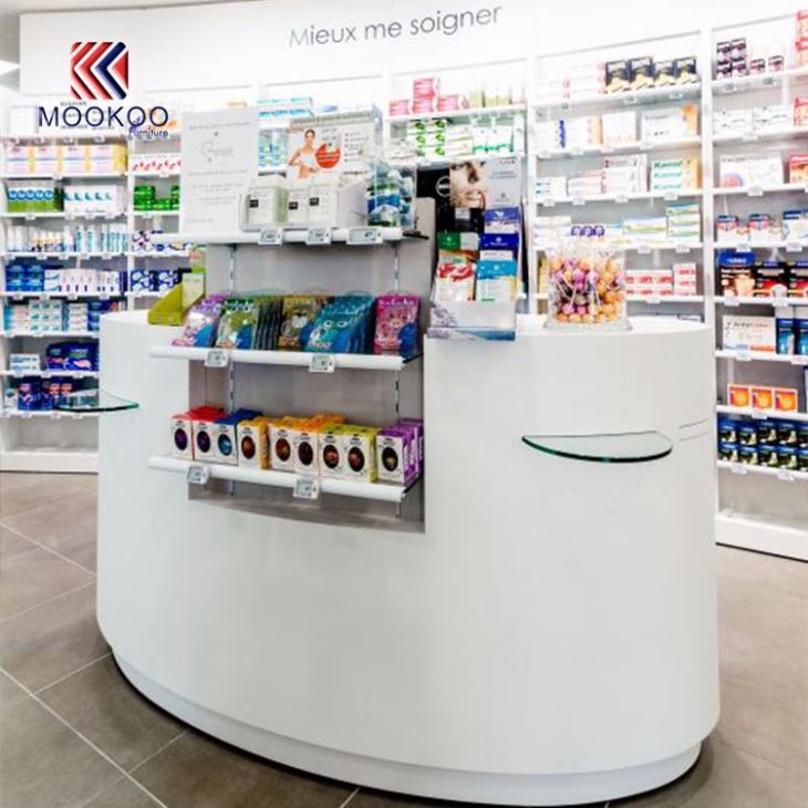 European Stylish Style Pharmacy Flagship Shop Display Shelves