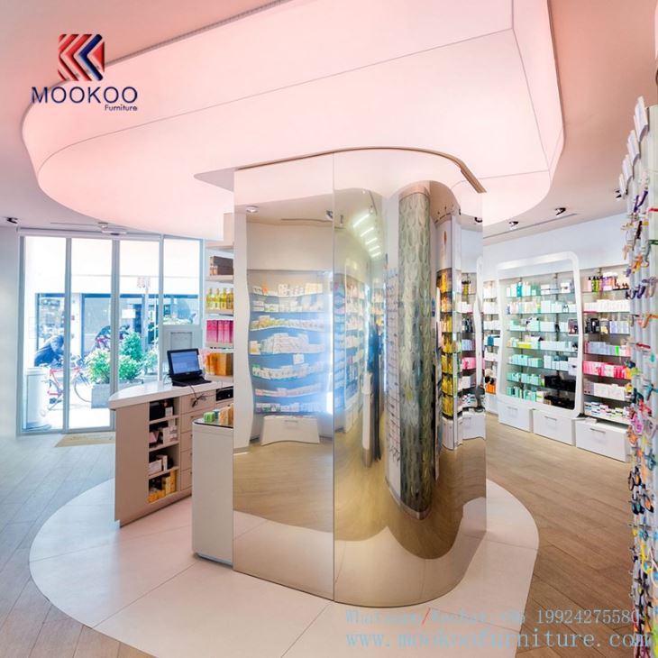 Pharmacy Shop Display Furniture With LED Light
