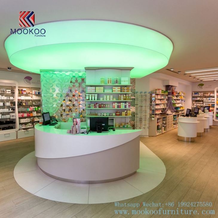 Pharmacy Shop Display Furniture With LED Light