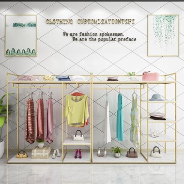 מתלים זהב בסגנון פשוט לבגדים