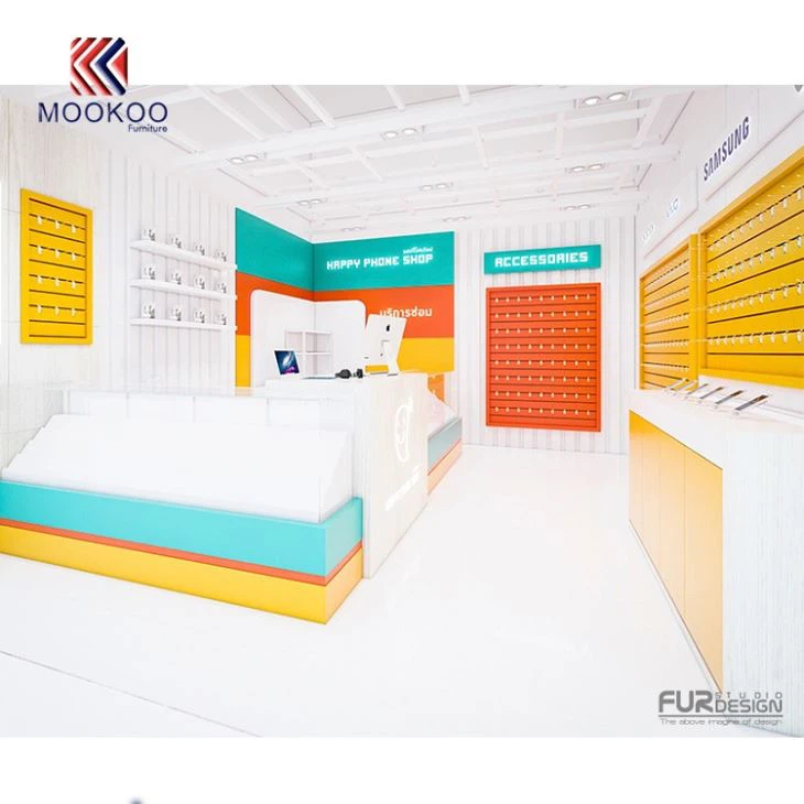 Colorful Phone Shop Interior Design