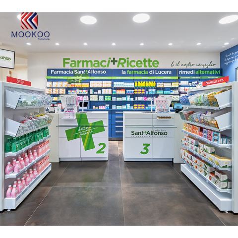 בית מרקחת חלון ראווה תצוגה מותאם אישית